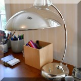 D025. Vaughn chrome desk lamp. 19”h - $85 